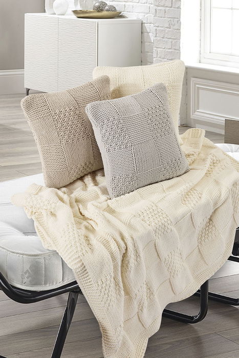 DKD Home Decor Cojin Urban Beige 45 x 45 cm Poliester De Punto (2 Unidades)