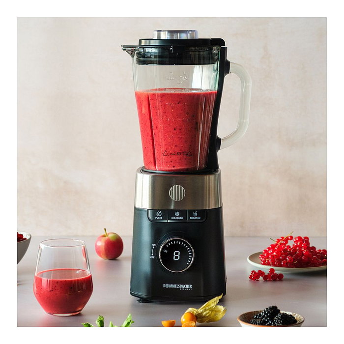 Rommelsbacher Standmixer MX 1260, 1200 W, 1,5 L, negro/acero inoxidable