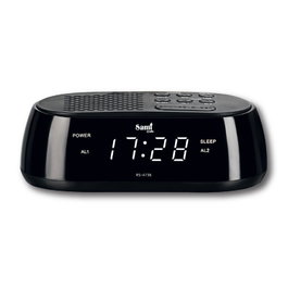 SAMI Radio reloj compacto PLL AM/FM con pantalla de 0.6 pulgadas y sleep-timer