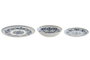 DKD Home Decor Vajilla Árabe Azul Blanco Porcelana 27 x 2 x 27 cm Set de 18 Piezas Apto Microondas y Lavavajillas