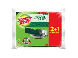 Scotch-Brite Estropajo de Fibra Verde XXL 2+1 Gratis