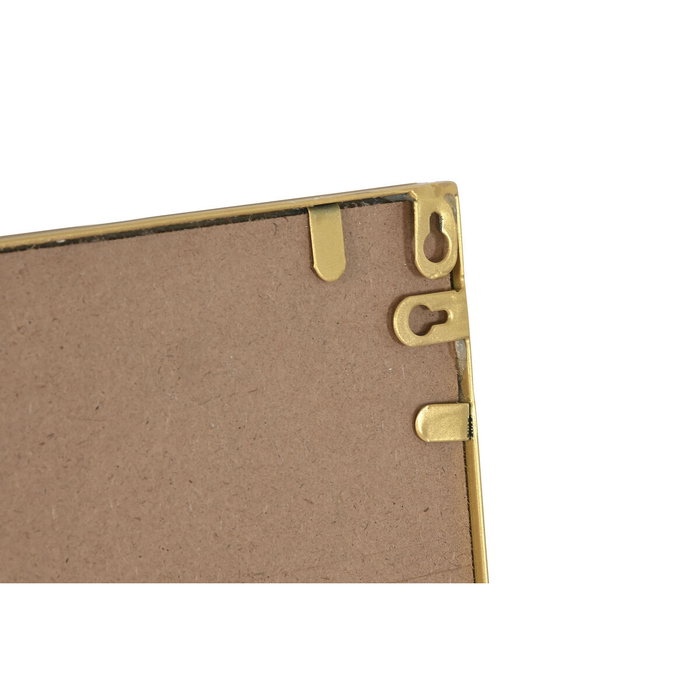 Espejo de pared Home ESPRIT Dorado Ventana 122 x 1 x 122 cm