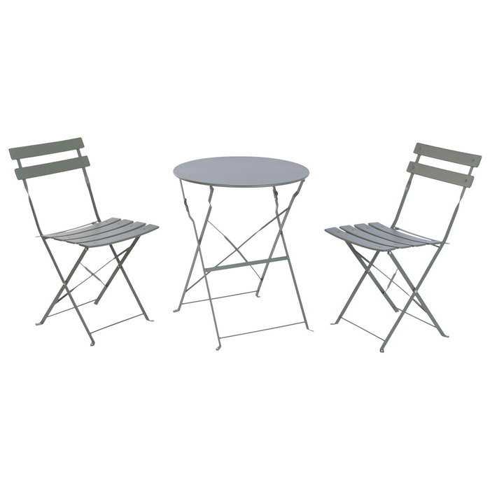 DKD Home Decor Conjunto de Muebles de Jardín de 3 Piezas en Metal Verde DKD Home Decor Conjunto de Muebles de Jardín de 3 Piezas en Metal Verde
