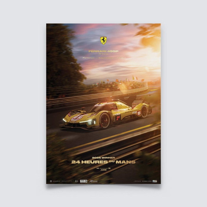 Automobilist Ferrari AF Corse Puzzle 499P 24 Heures du Mans 2025 Winner (1000 piezas) 48 x 68 cm