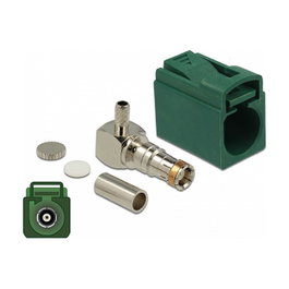 DeLOCK 89717 Conector coaxial FAKRA E macho de 90°