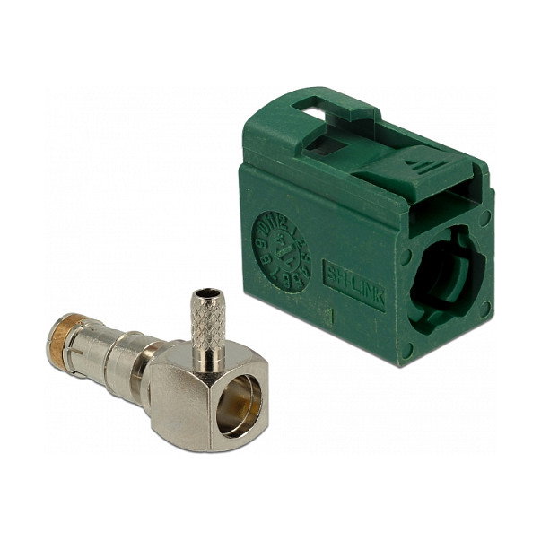 DeLOCK 89717 Conector coaxial FAKRA E macho de 90°