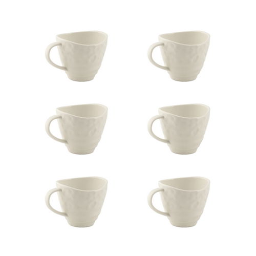 SUMMA BARISTA Taza blanca para café, 27 cl (27.5 cl), 7.5 cm alto, 9.5 cm diametro, apta lavavajillas, vitro porcelana (Set de 6)