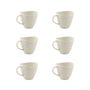SUMMA BARISTA Taza blanca para café, 27 cl (27.5 cl), 7.5 cm alto, 9.5 cm diametro, apta lavavajillas, vitro porcelana (Set de 6)