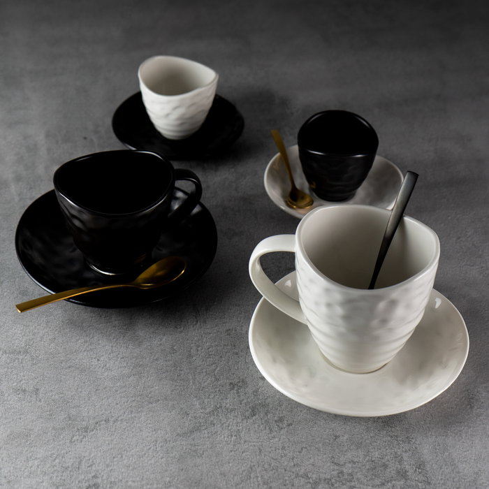 Summa Taza Barista Blanco 27 cl para Té de Porcelana (Set de 6)