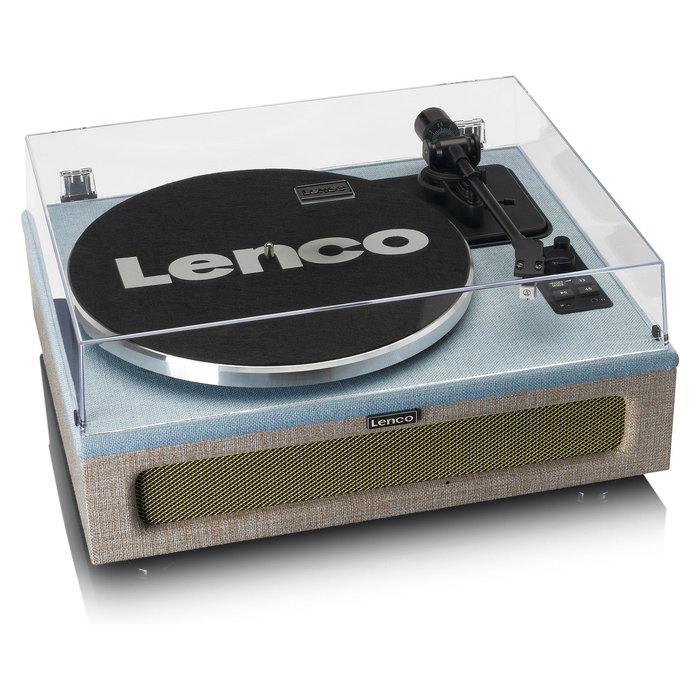 Lenco LS-440BUBG - Tocadiscos Vinilo con 4 Altavoces Integrados, Plato Giratorio