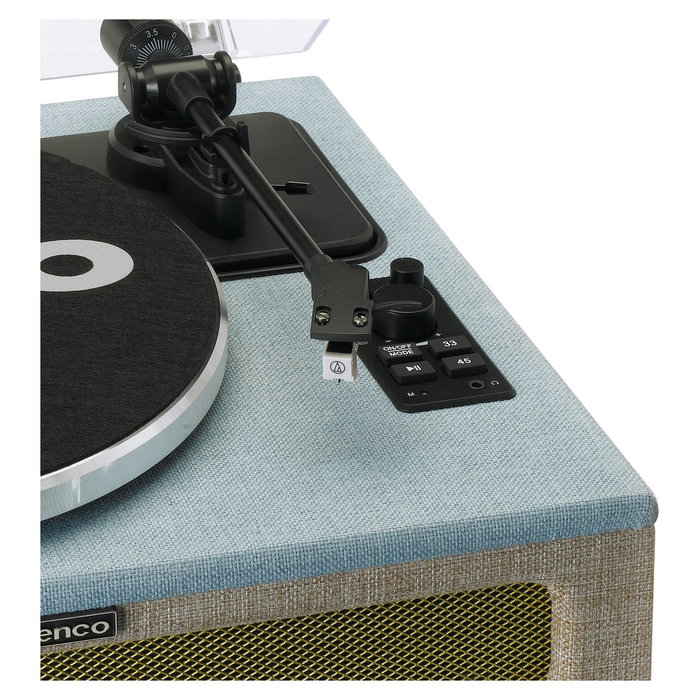 Lenco LS-440BUBG - Tocadiscos Vinilo con 4 Altavoces Integrados, Plato Giratorio