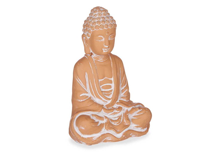 Ibergarden Buddha Terracota Grande 29 cm Marrón Cemento 28 x 20 x 12.5 cm (Set de 4)