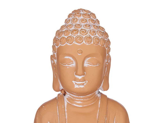 Ibergarden Buddha Terracota Grande 29 cm Marrón Cemento 28 x 20 x 12.5 cm (Set de 4)