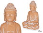 Ibergarden Buddha Terracota Grande 29 cm Marrón Cemento 28 x 20 x 12.5 cm (Set de 4)