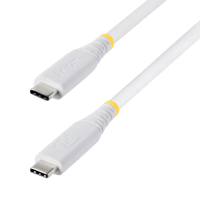 StarTech.com Cable USB4 USB-C de 1m, 40 Gbps, Blanco StarTech.com Cable USB4 USB-C de 1m, 40 Gbps, Blanco