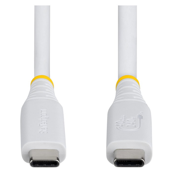 StarTech.com Cable USB4 USB-C de 1m, 40 Gbps, Blanco StarTech.com Cable USB4 USB-C de 1m, 40 Gbps, Blanco