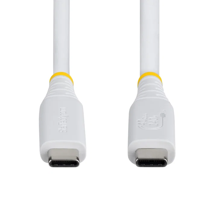 StarTech.com Cable USB-C USB4 Gen 3x2 de 1m, 40 Gbps, 240W, Blanco