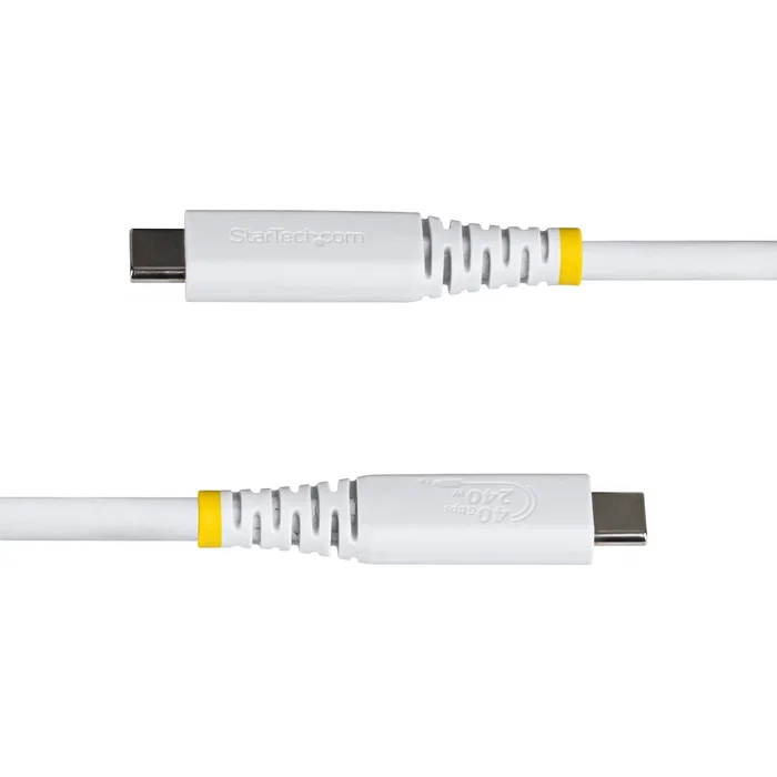 StarTech.com Cable USB-C USB4 Gen 3x2 de 1m, 40 Gbps, 240W, Blanco