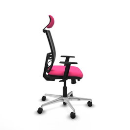 PIQUERAS Y CRESPO Silla de oficina Yunquera Rosa con mecanismo Sincro/Traslack