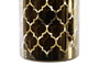 DKD Home Decor Portavelas de Cristal y Metal Dorado 10x10x15 cm