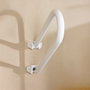Basics Asa de seguridad giratoria, aluminio blanco, 52,5 x 21 x 20 cm