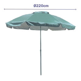 Marbueno Sombrilla de Acero Azul Turquesa Ø180 cm