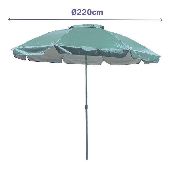 Marbueno Sombrilla de Acero Azul Turquesa Ø180 cm Marbueno Sombrilla de Acero Azul Turquesa Ø180 cm
