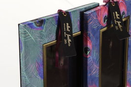 DKD Home Decor Marco de Foto Glam 13x18 cm Verde Lila 4 Unidades