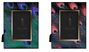 DKD Home Decor Marcos de Fotos Colección Peacock con Diseño de Plumas, Surtido de 2 Unidades en Verde y Lila de 13x18 cm