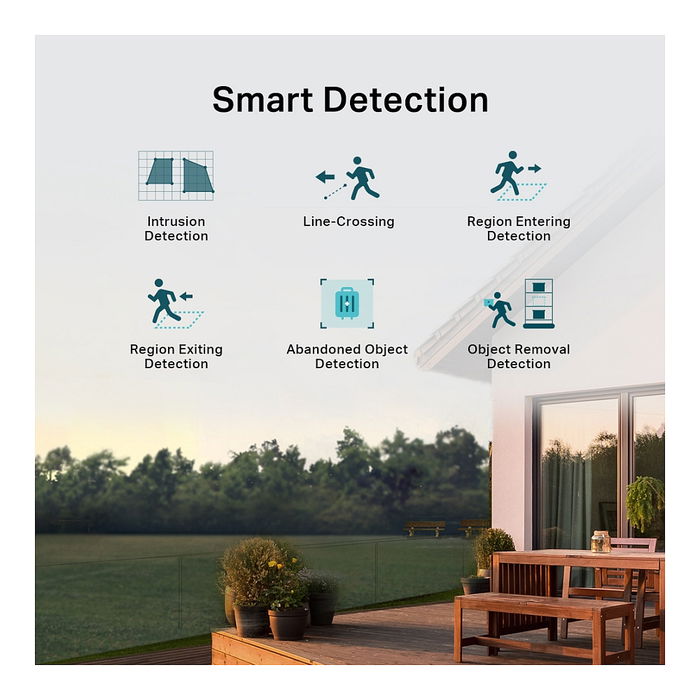 TP-LINK VIGI C540V Cámara de Vigilancia Blanca, 2K, Visión Nocturna, Detección de Personas