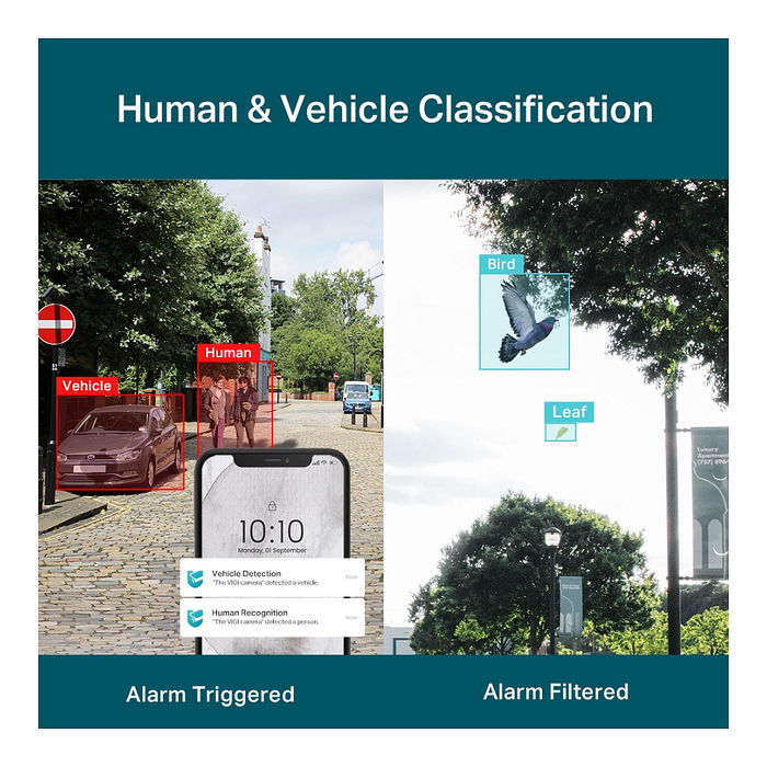 TP-LINK VIGI C540V Cámara de Vigilancia Blanca, 2K, Visión Nocturna, Detección de Personas