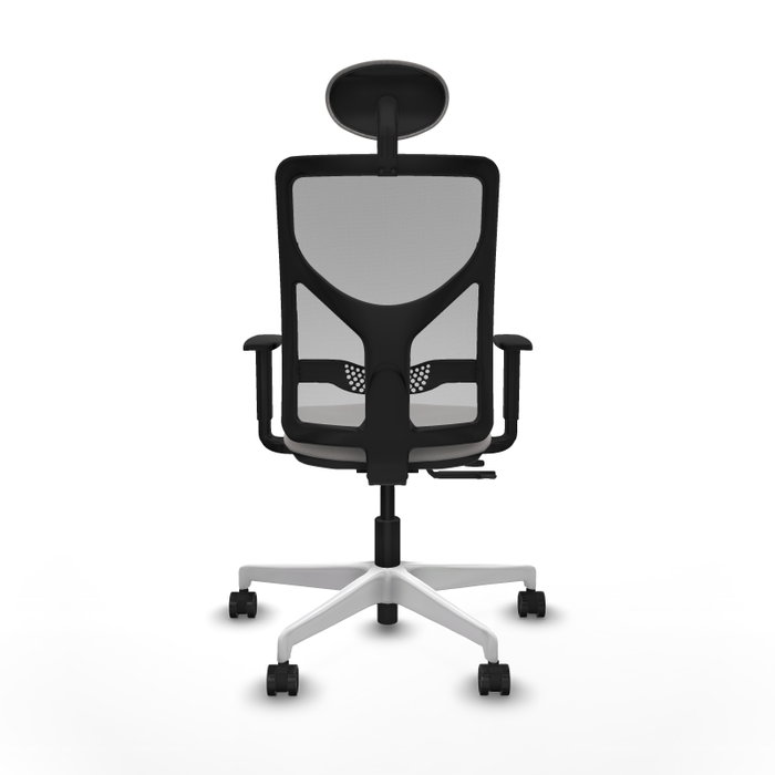 PIQUERAS Y CRESPO Silla de oficina Motilla con mecanismo Sincro/Traslack, Blanco y Gris