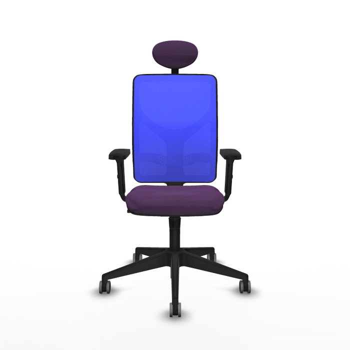 PIQUERAS Y CRESPO Silla de oficina Motilla con mecanismo Sincro, Tela Morada y Malla Azul PIQUERAS Y CRESPO Silla de oficina Motilla con mecanismo Sincro, Tela Morada y Malla Azul