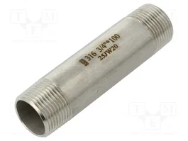 GEBO Conector de conexión acero inoxidable AISI 316L 100mm G316