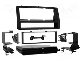 ACV Bastidor de montaje de radio para Toyota Corolla (E12) 2002-2007, 1 DIN, Negro