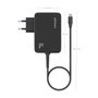 Aisens Cargador GaN 90W PD3.0 USB-C Negro con Cable 1.8m ASCH-1PD90WL034-BK