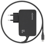 Aisens Cargador GaN 90W PD3.0 USB-C Negro con Cable 1.8m ASCH-1PD90WL034-BK