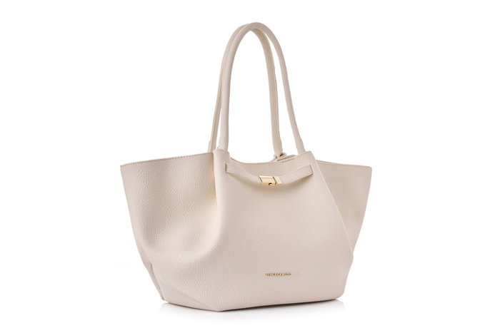 Vince Camuto Bolso de Mano Beige en Piel de Polivinilo Elegante y Duradero Vince Camuto Bolso de Mano Beige en Piel de Polivinilo Elegante y Duradero