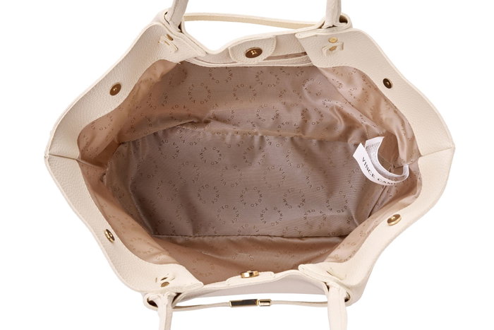 Vince Camuto Bolso de Mano Beige en Piel de Polivinilo Elegante y Duradero Vince Camuto Bolso de Mano Beige en Piel de Polivinilo Elegante y Duradero