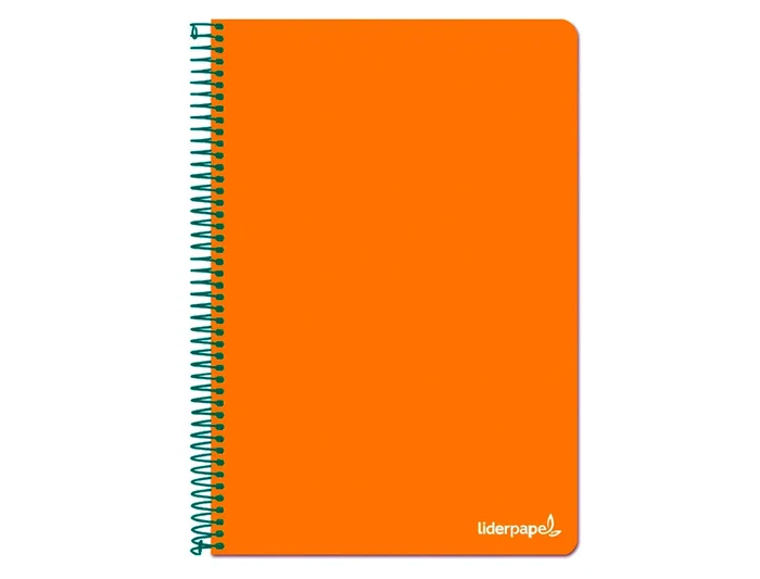Liderpapel write Cuaderno espiral folio tapa blanda 80 hojas 60gr pauta 2,5 mm con margen color naranja