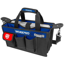Workpro Bolsa de herramientas con correa ajustable y estuche divisor, 11 bolsillos interiores y 8 exteriores, 39 x 22 x categories de almacenamiento, 29 cm