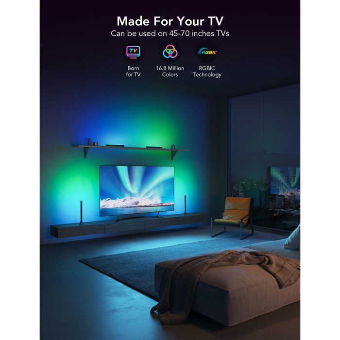 Govee Barras de Luz RGBIC para TV de 45-70 pulgadas, H6046