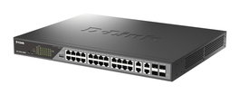 D-link Switch DSS-200GR Gestionado L2, 28 Puertos Gigabit Ethernet, 24 Puertos PoE (30W por puerto), Presupuesto PoE 370W