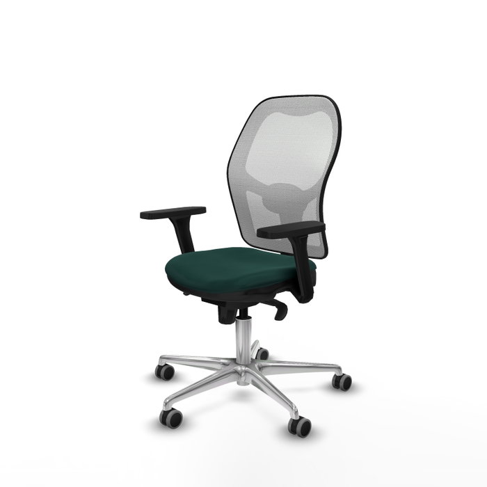 PIQUERAS Y CRESPO Silla de oficina Jorquera con mecanismo Sincro Verde botella y Blanco