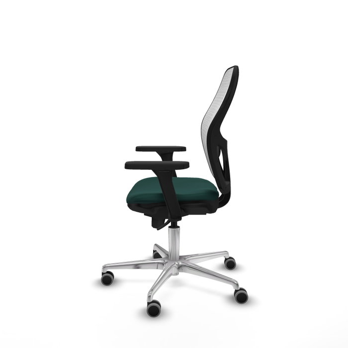 PIQUERAS Y CRESPO Silla de oficina Jorquera con mecanismo Sincro Verde botella y Blanco