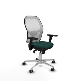PIQUERAS Y CRESPO Silla de oficina Jorquera con mecanismo Sincro Verde botella y Blanco