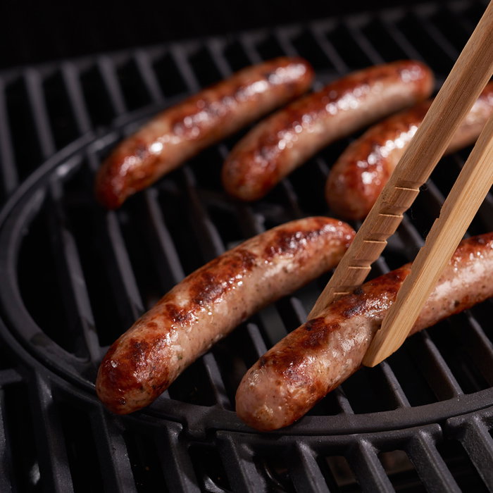 Dangrill Pinzas Salchicha Bbq Bambú Tratadas con Aceite para Coger y Voltear Alimentos Delicadamente Medidas 28x3x4 cm