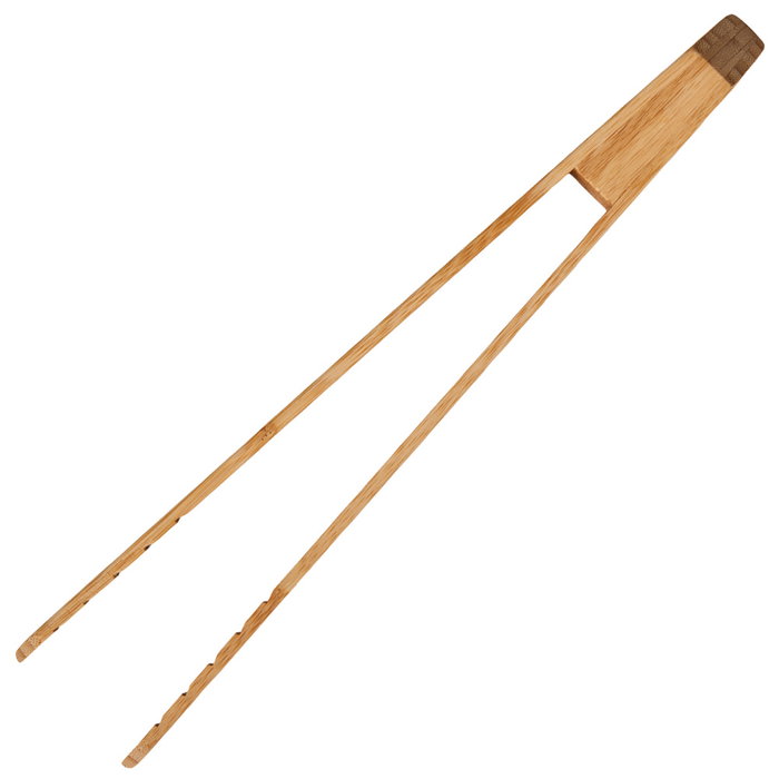 Dangrill Pinzas Salchicha Bbq Bambú Tratadas con Aceite para Coger y Voltear Alimentos Delicadamente Medidas 28x3x4 cm