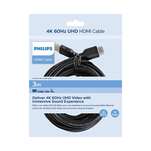 Philips Cable HDMI 4K 3m Negro