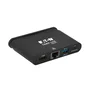 Tripp Lite U444-T6N-H4GUBC Adaptador USB-C a HDMI 4K Multipuerto con Carga PD 100W, USB 3.1, Puerto Gigabit Ethernet, Cable Autoguardado, Negro